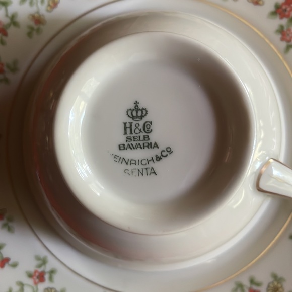 HEINRICH & CO BEAUTIFUL FLORAL TEACUP AND SAUCER - Picture 13 of 15